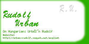 rudolf urban business card